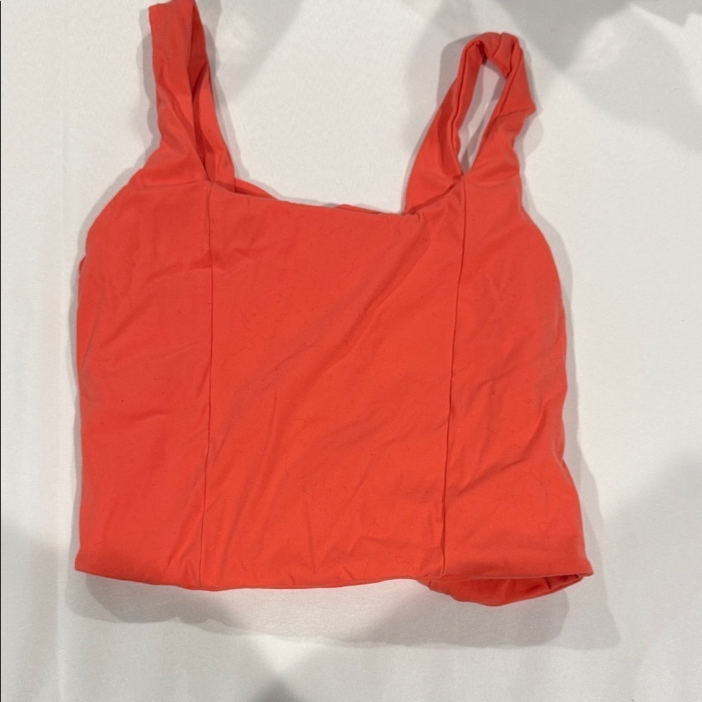 Bright Orange Crop Top. Size medium